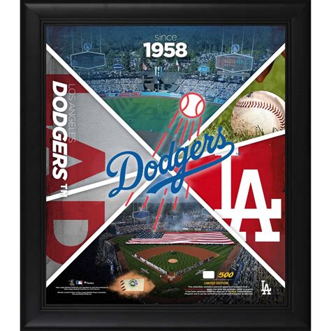 Los Angeles Dodgers Fanatics Authentic Framed 15 X 17 Team Impact