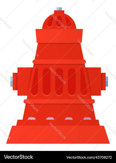 Red Hydrant Modern Flat Design Style Single Vector Image