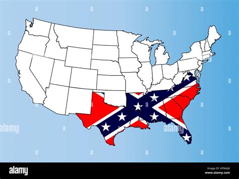 Confederate states map hi-res stock photography and images - Alamy