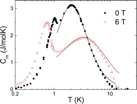 Temperature Dependence Of The Magnetic Specific Heat Measured Under