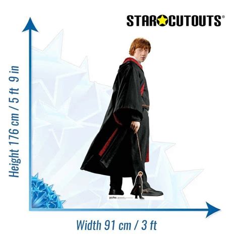 Harry Potter Ron Weasley In Hogwarts School Uniform Life Size Cardboard