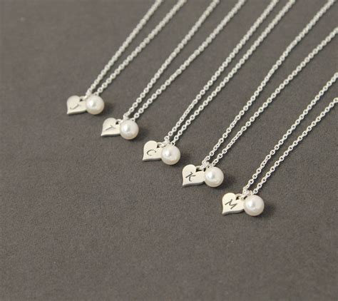 Bridesmaid Necklace Set Of 6 Bridal Party T Bridesmaid Etsy