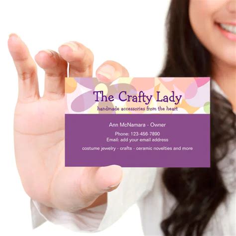 Fun Crafting Supplies And Craft Lady Business Card Zazzle