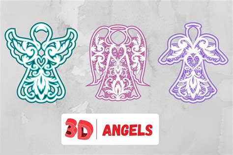 D Angels Svg Bundle Graphic By Svgocean Creative Fabrica