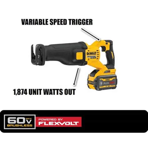 Dewalt Dcs X Flexvolt V Max Cordless Brushless Reciprocating Saw