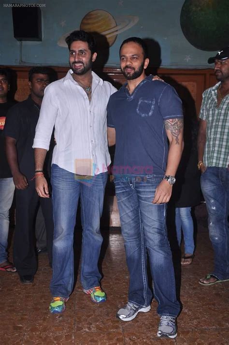 Abhishek Bachchan Rohit Shetty Meets Fans To Promote Bol Bachchan In