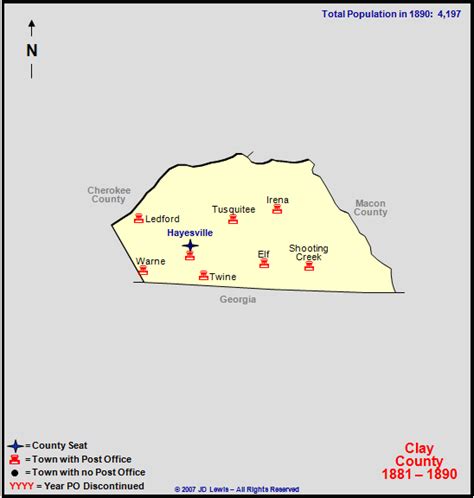 Clay County, NC - 1881 to 1890