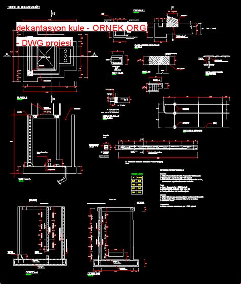 Dekantasyon Kule Dwg Projesi Autocad Projeler