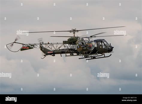 Two vintage British Army helicopters from the Historic Army Aircraft ...