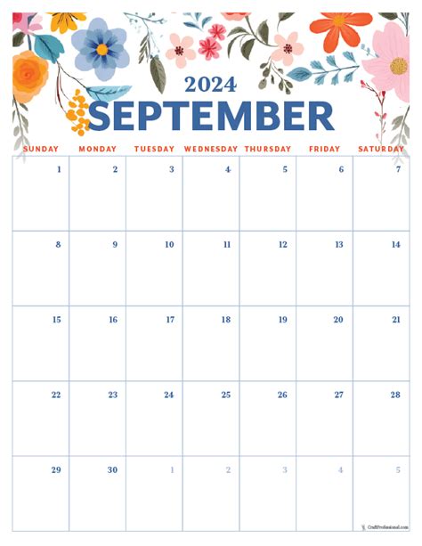 September 2024 Calendar Printable Vertical Printable Heda Hyacinthia