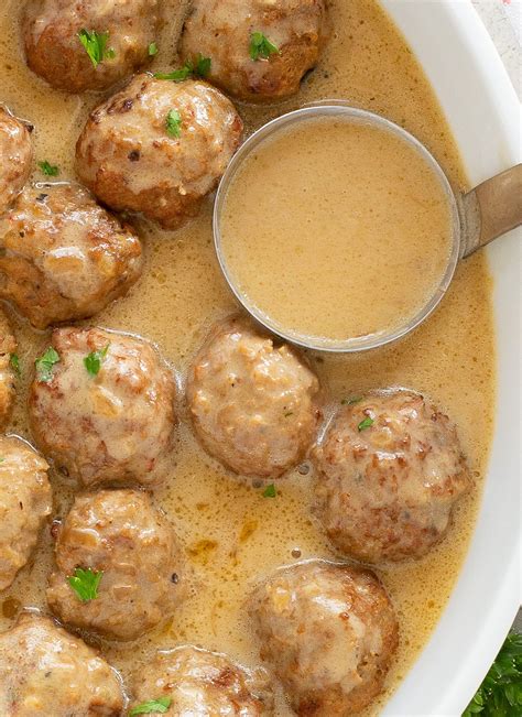 Creamy Rich Meatballs And Gravy Recipe Easy Slow Cooker Intentional