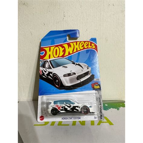 僅有一台 全新 未拆 HOT WHEELS 風火輪 HONDA CIVIC CUSTOM 喜美 本田 五代 三門 k6 蝦皮購物