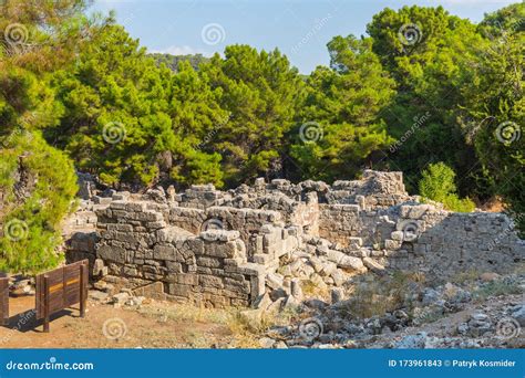 Ruins Of The Ancient Phaselis City In Antalya Province Turkey Stock