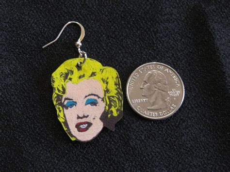 Marilyn Monroe Earrings Andy Warhol Earrings Pop Art Etsy