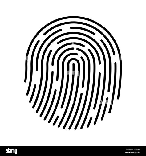 Fingerprint Thin Line Icon Stock Vector Image Art Alamy