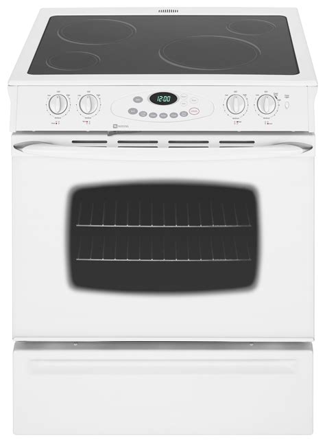 Maytag Electric Slide In Range 30 In Mes5752baw Sears