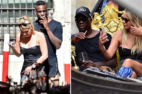 Mario Balotelli Puffs On Vape And Enjoys Glass Of Wine On Romantic Gondola Ride With Mystery