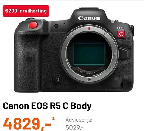 Canon Eos R C Body Aanbieding Bij Kamera Express