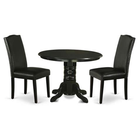 East West Furniture Shelton 3 Piece Wood Dinette Set In Black 1 Kroger