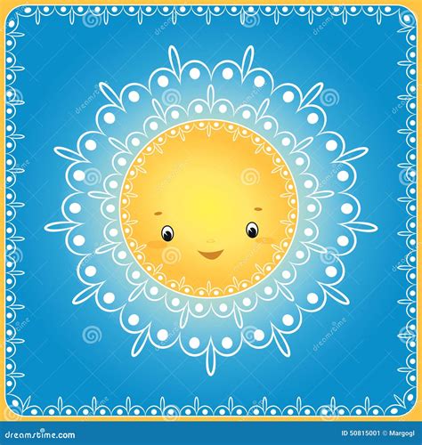 Cute Cartoon Sun Stock Vector Illustration Of Child 50815001