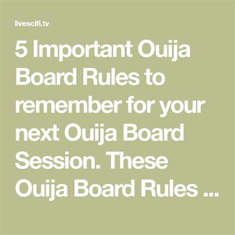 Ouija Board Rules How To Safely Play Ouija Ouija Board Ouija