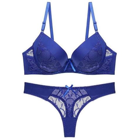 Boldiva Plus Size Sexy Padded Bra Panty Lingerie Sets 1045 Blue Boldiva