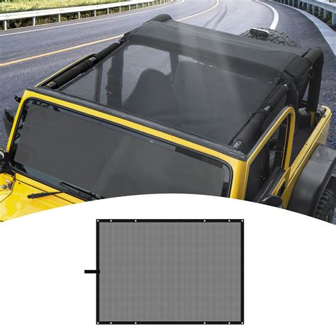 Amazon PDKLIN For Jeep TJ Top Sunshade Mesh Bikini Top Sun Shade UV Protection Compatible