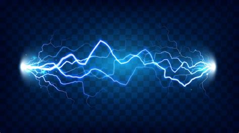 Premium Vector Power Electrical Energy Lightning Spark Or Electricity