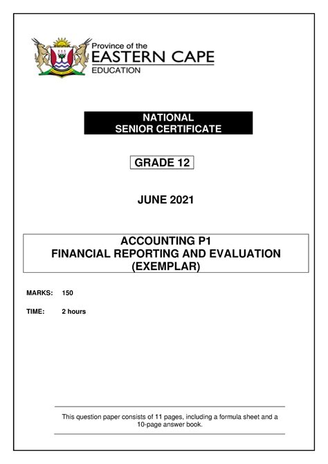 Accounting P1 GR12 QP JUNE 2021 English NATIONAL SENIOR CERTIFICATE