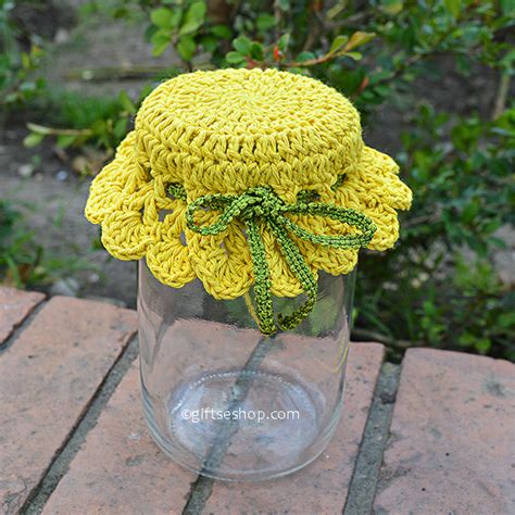 Jar Lid Covers Crochet Pattern Home Decor Ts Shop