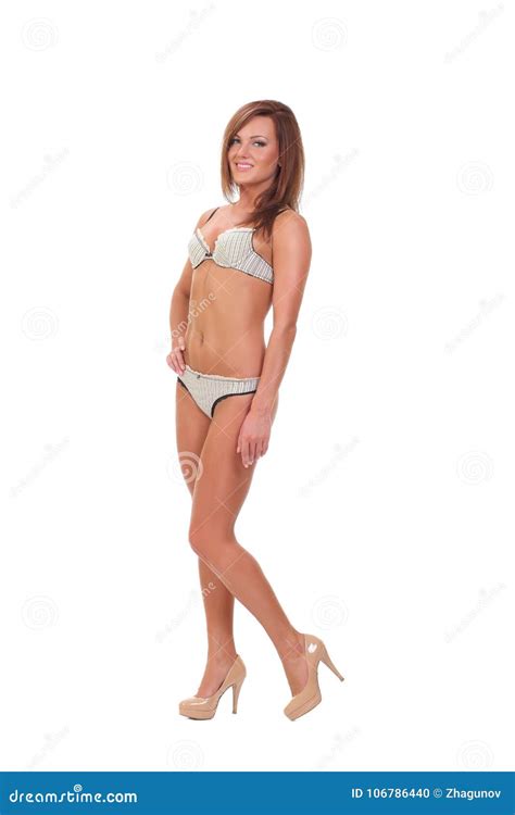Girl In Lingerie Isolated On White Background Stock Photo Image Of Cosmetics European 106786440