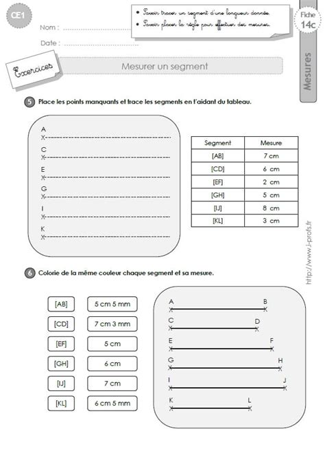 CE1 EXERCICES Comment Mesurer Un Segment En CE1 Cycle 2