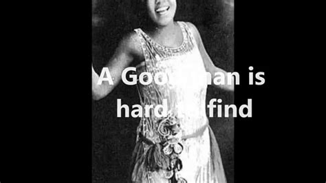 Bessie Smith A Good Man Is Hard To Find 1927 YouTube