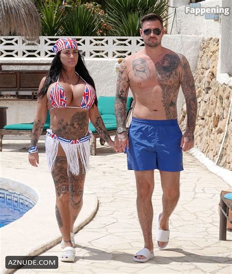 Katie Price Rocks Union Jack Bikini On Vacation In Spain AZNude