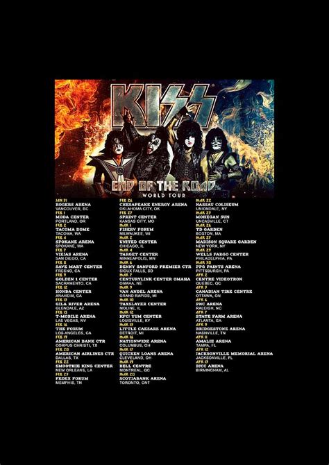 Poster Kiss End Of The Road Tour Dates 2019 Digital Art by Danisa Roreo ...