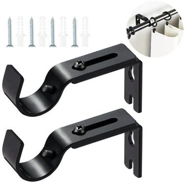 Eease 4pcs Curtain Rod Brackets Adjustable Curtain Brackets Valance Support Holders - Walmart.com