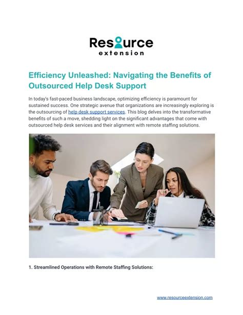 PPT Efficiency Unleashed Navigating The Benefits Of Outsourced Help