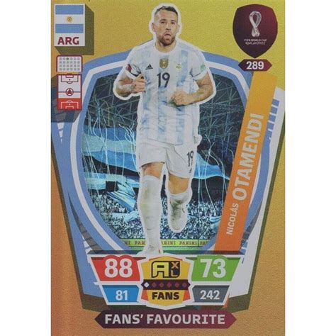 Venta Cromos Nicolás Otamendi Fans Favourites Panini Adrenalyn XL World