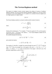 Newton Raphson Method Nonlinear Equations