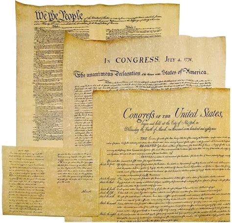 4 Antiqued Parchment Paper Us Historical Documents The Declaration Of Independence