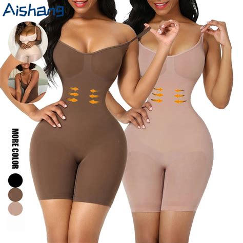 Seamless Bodysuit Compression Open Crotch Shapewear Women Push Up Fajas Colombianas Corset