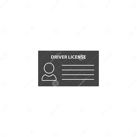 Vector Car Driver Licenses Icon On White Isolated Background Stock Vector Illustration Of