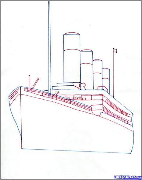 titanic ship drawing easy - Coy Shumate