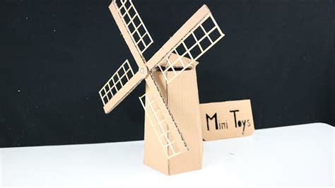 How To Make A Windmill Cardboard Diy Windmill Youtube