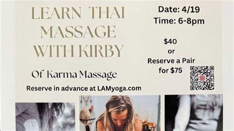 Learn Thai Massage With Kirby Of Karma Massage At Lam Yoga