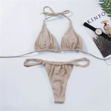 Sexy Micro Bikini Swimwear Bandage Woman Swimsuit Female Thong Bikinis Set Piece Women