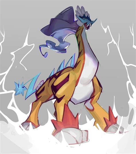 Raging Bolt Pokemon Drawn By Eskey 09 Danbooru