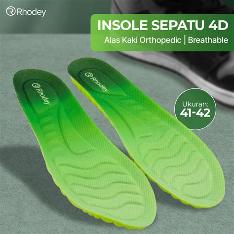 Rhodey Insole Sepatu Alas Kaki Orthopedic Breathable D