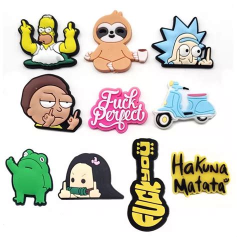 Multiple Designs Rick And Morty Anime Food Crocs Jibbitz We Bare