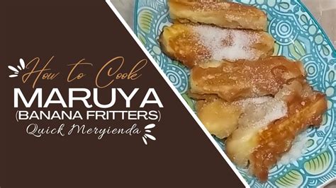 How To Cook Maruya I Simple Easy Maruya Recipe I Banana Fritters